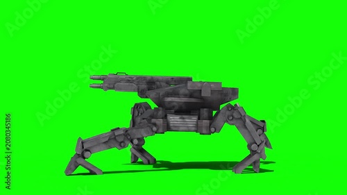 Security Guard Robot Animation on Green Screen – Ready-to-Use Cinematic VFX Asset 4K