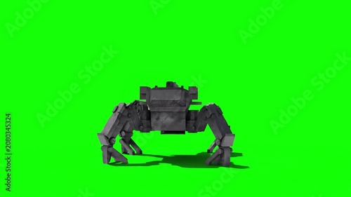 Security Guard Robot Animation on Green Screen – Ready-to-Use Cinematic VFX Asset 4K