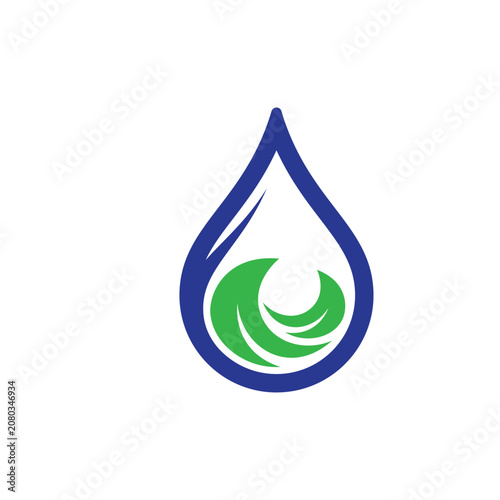 fresh blue water drop design