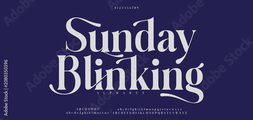 Konstfotografi Elegant ligature alphabet letters font logo