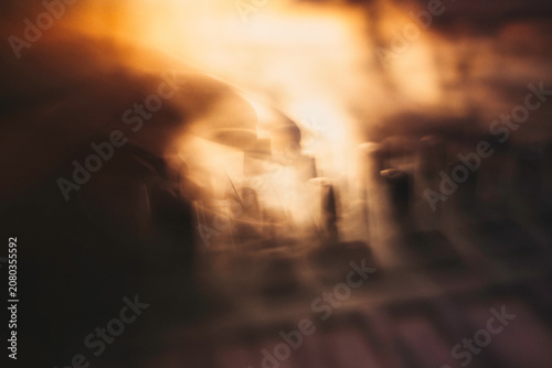Foto Copper & Cadence — Cinematic abstract of a cozy late-night recording studio work
