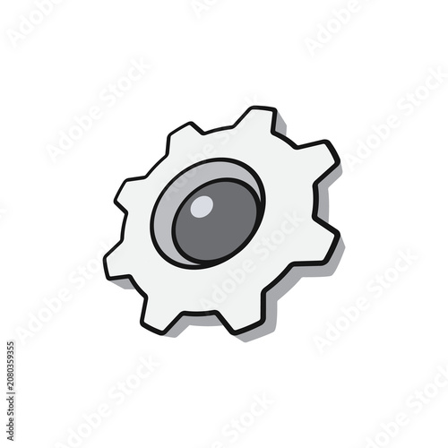 Gear mechanic logo design vector illustration, Cog icon template