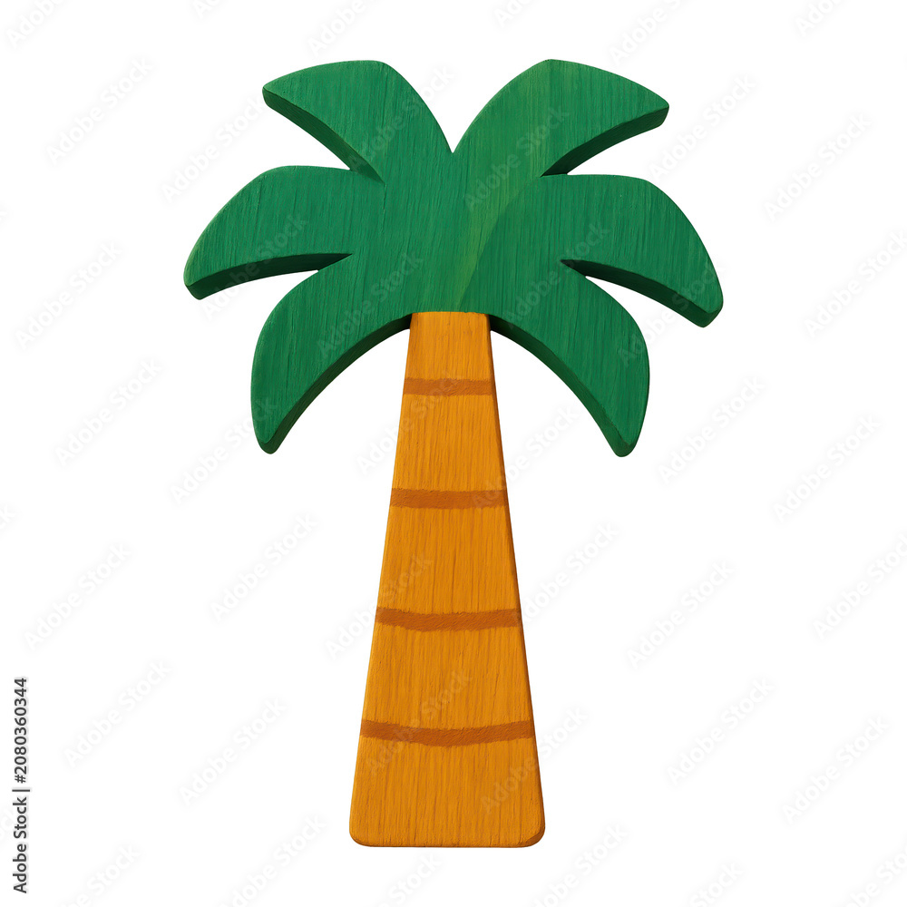 Fototapeta premium PNG Colorful tropical palm tree illustration.