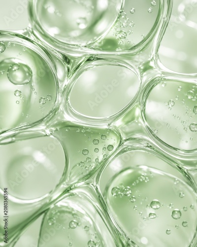 Pale Green Cellular Bubbles Texture