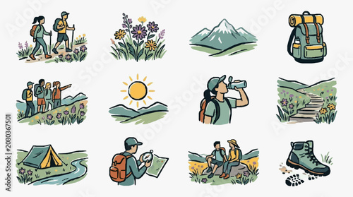 Photography Vector illustration set of various animals and insects.