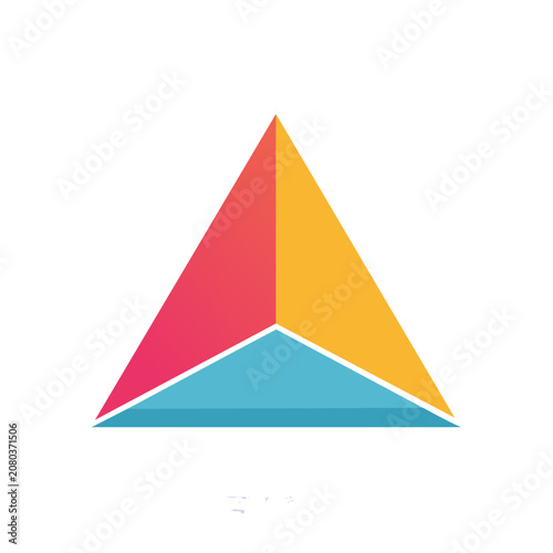 Colorful flat geometric triangle vector