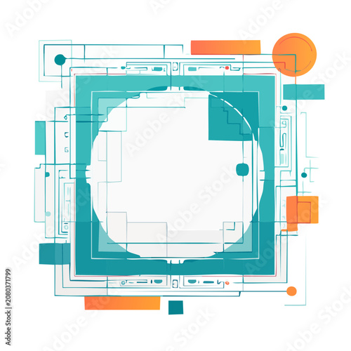 Stadium floor plan vector illustration
