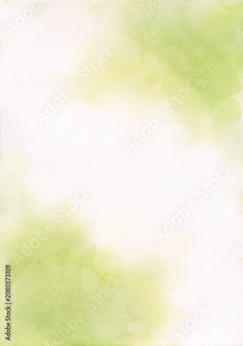 Luminous Lime Fresh Watercolor Wash with Minimalist White Space