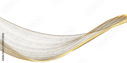 Abstract Gold and White Premium Wave