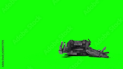 Security Guard Robot Animation on Green Screen – Ready-to-Use Cinematic VFX Asset 4K