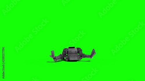 Security Guard Robot Animation on Green Screen – Ready-to-Use Cinematic VFX Asset 4K