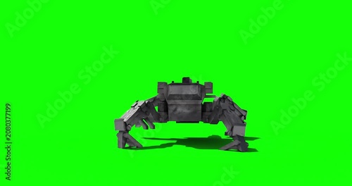 Security Guard Robot Animation on Green Screen – Ready-to-Use Cinematic VFX Asset 4K