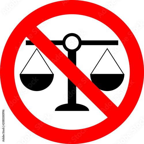 Tablou pe pânză Sign justice ban