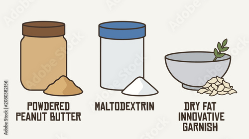 Tableau sur toile Powdered Peanut Butter Maltodextrin Dry Fat Innovative Garnish