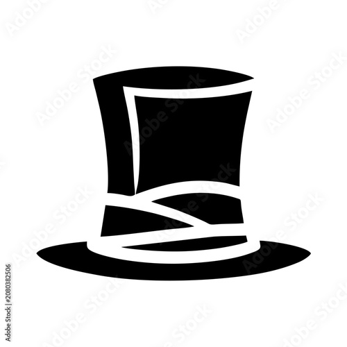 Canvas-taulu Black and white magic hat icon