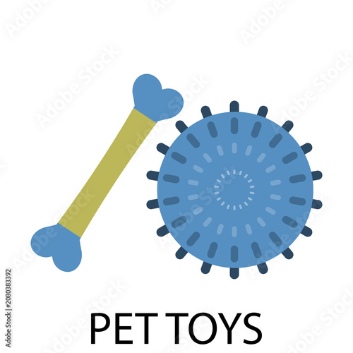 Toy pets ball and bone