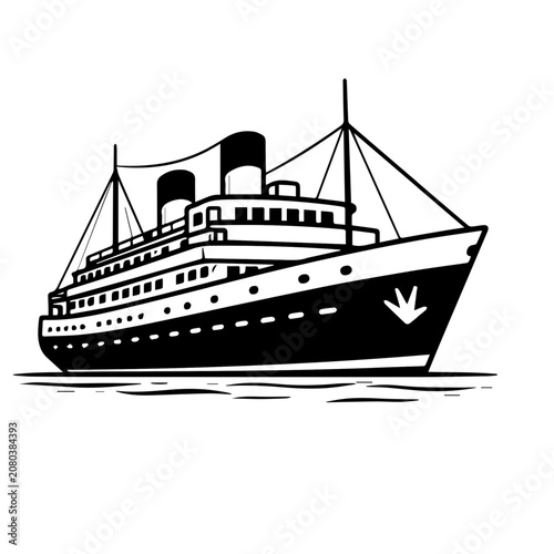 Photos A motor ship or a pleasure cruise ship