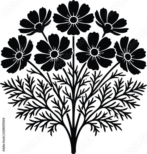 Elegant Flower Silhouettes Collection | Premium Floral Vector Clipart Bundle