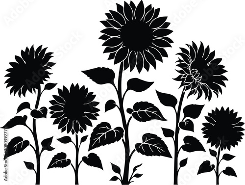 Elegant Flower Silhouettes Collection | Premium Floral Vector Clipart Bundle