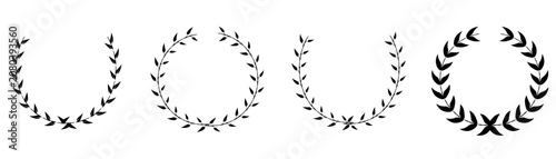 Photos Simple black laurel wreath frame for award, certificate, trophy and more