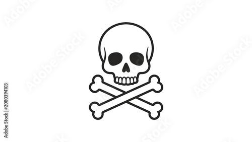 Canvastavla Jolly Roger pirate skull symbol