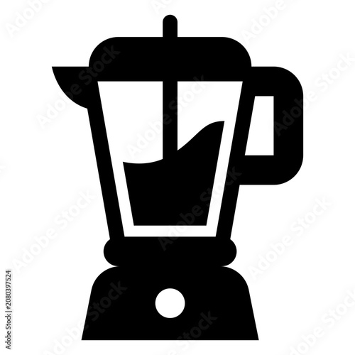 Blender Solid Icon, Kitchen Appliance, Mixer Device, Utensil