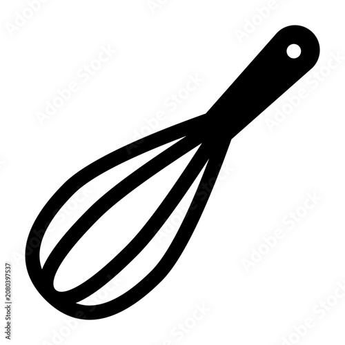 Whisk Solid Icon, Utensil Kitchen, Cooking Tool, Mixer Baking