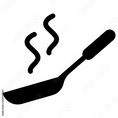 Frying Pan Solid Icon, Cookware Kitchen, Skillet Cooking