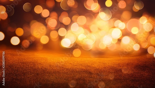 Abstract Orange Bokeh Background