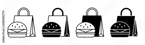 Canvastavla Stylish Shopping Bag with Delicious Burger Design.