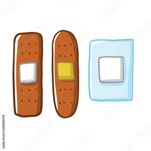 Adhesive Bandage Vector Illustration 