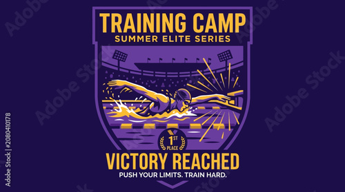 Elite Summer Swimming Training Camp Victory Reached Graphics