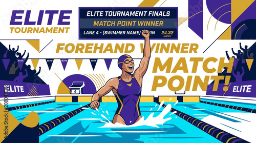 Elite Swimmer Celebrates Victory In Thrilling Match Point Finish