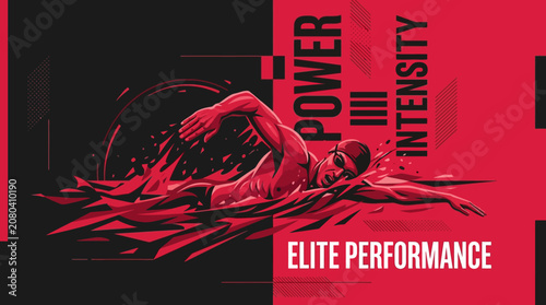 Elite Swimmer Power Intensity Dynamic Motion