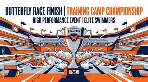 Elite Swimmers Compete In High Performance Butterfly Race Championship
