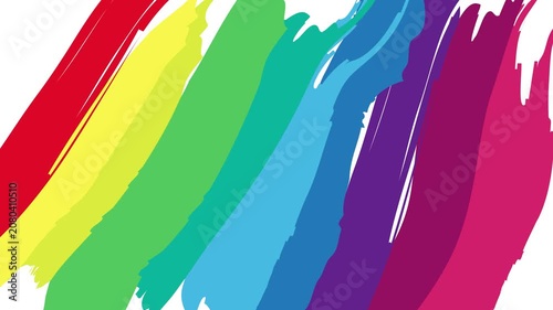 Rainbow brush strokes creating a vibrant artistic pattern