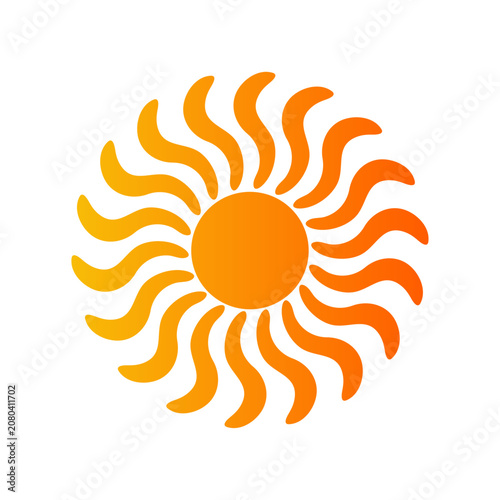 Картината върху платно Logotipo abstracto de sol