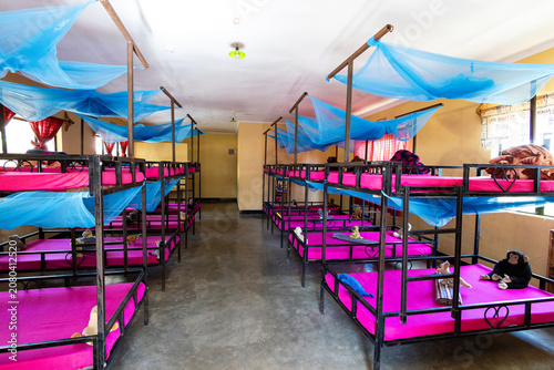 Fotografía Karatu, Tanzania - 23 June 2026 -Dormitory and Beds  in the Children's concern f