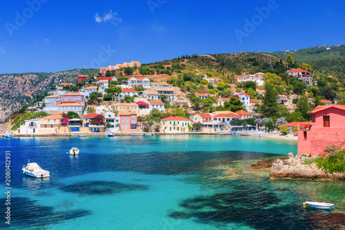 Kefalonia, Greece. Colorful village of Assos.