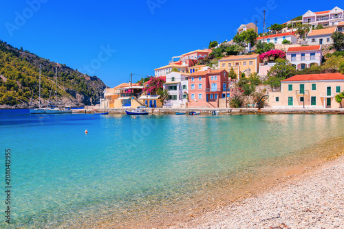 Kefalonia, Greece. Colorful village of Assos.