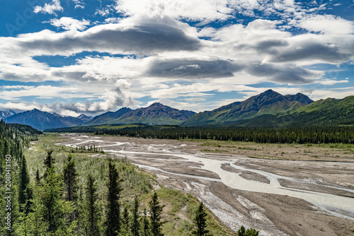 Foto Alaska mountains, glacier, forest, view of Homer spit