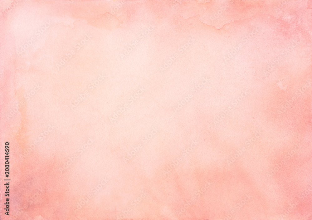 Fototapeta premium Soft Blushing Peach Watercolor Wash with Romantic Glow Effect