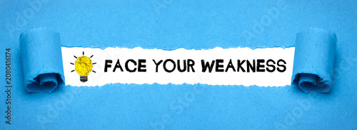 Принти на полотні Face your weakness