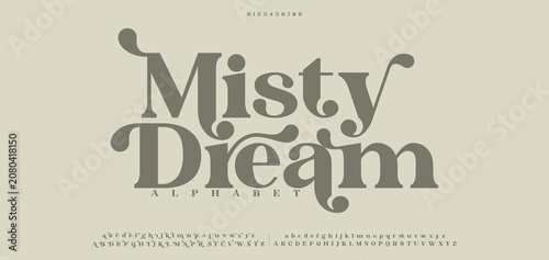 Fotografía Misty Dream Beauty Luxury font alphabet logo