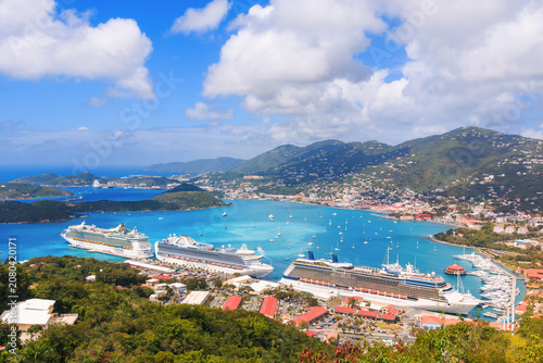 St. Thomas, USVI. Heavensight cruise ship dock in Charlotte Amelie.