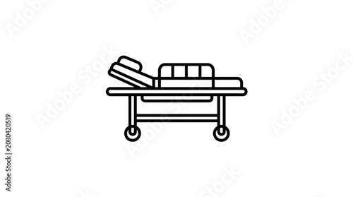 Medical Stretcher Icon Vector Illustration.