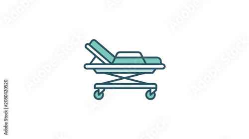 Medical Stretcher Hospital Equipment Illustration.