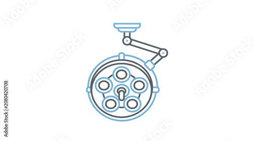 Medical surgical operating room ceiling light fixture.