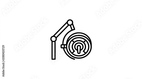 Medical surgical operating room light icon.