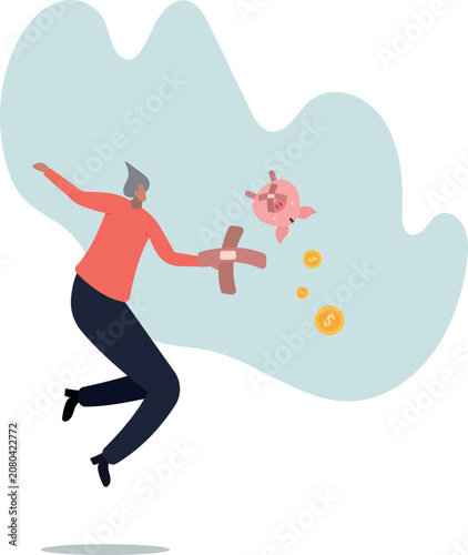 Konstfotografi Pension plan for senior retiree, retirement savings fund, IRA, Roth or 401K, wealth management for elderly